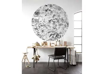 fototapet autoadeziv flori gri komar