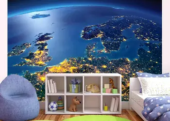 fototapet autoadeziv imagine cu pamantul vazut din spatiu