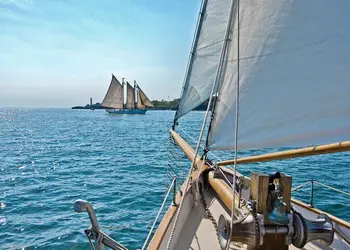 Fototapet peisaj barci sailing