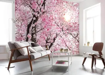 fototapet bloom komar crengi inflorite roz 400 260 cm