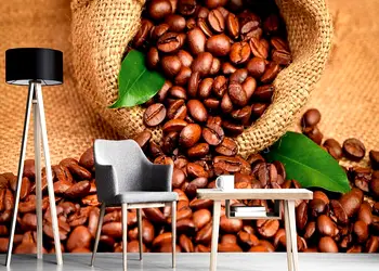 fototapet boabe de cafea