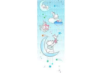 fototapet winnie the pooh piglet and stars