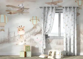 fototapet camera copii decor bej