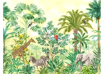 tapet camera copii peisaj jungla komar jungle adventure