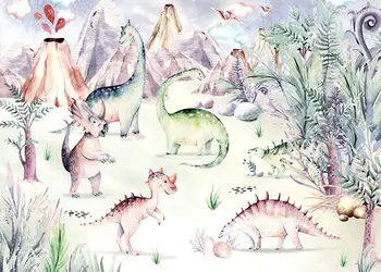 fototapet copii cu dinozauri dino paygroud komar