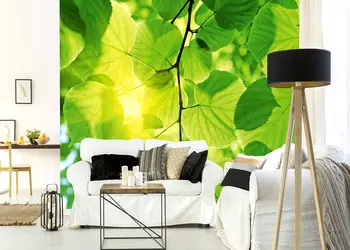 fototapet dimex green leaves 375 250 cm