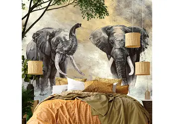 fototapet dormitor elefanti