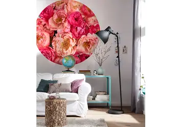 fototapet floral autoadeziv roz