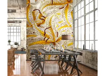 fototapet floral galben marburg sayuri