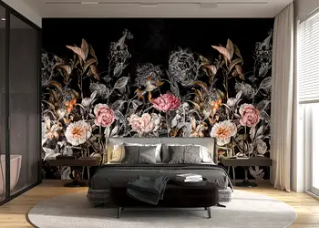 fototapet floral marburg isabell black 46924