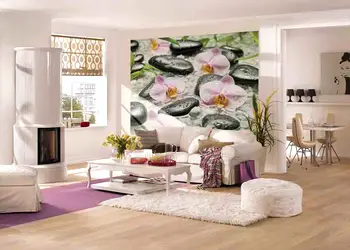 fototapet floral orhidee roz wellness