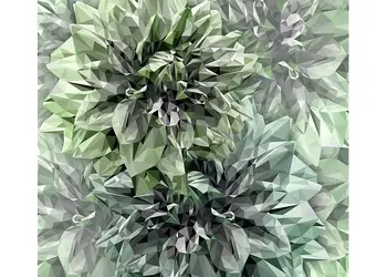 fototapet floral emerald flowers komar print digital 300 280 cm