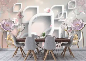 fototapet flori 3d pastel