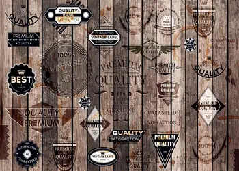 fototapet vintage labels