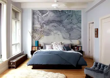 fototapet ink blue fluid komar model abstract 300 280 cm