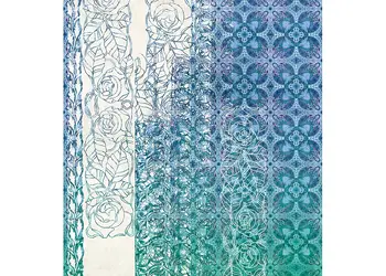 fototapet art nouveau bleu