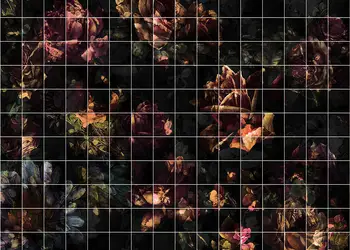 fototapet tiles flowers komar 400 280 cm
