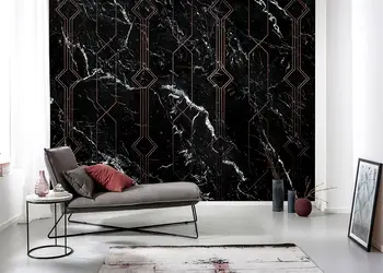 fototapet marble black