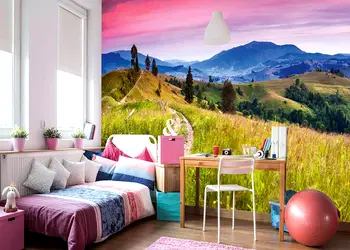 fototapet peisaj blooming hills