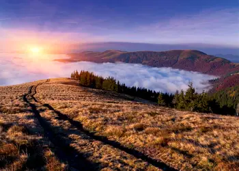 fototapet peisaj montan dimex sunrise in mountains ms50063