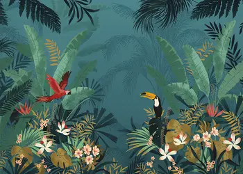 fototapet encharted jungle komar peisaj exotic 368 248 cm