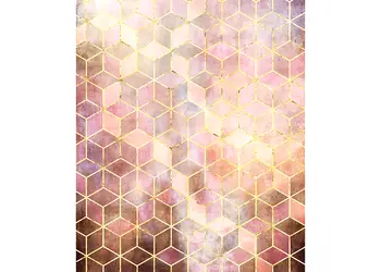 fototapet cu model geometric roz