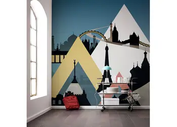 fototapet sightseeing komar tip colaj 300 280 cm