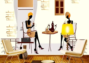 fototapet street coffee