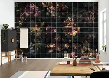 fototapet tiles flowers komar 400 280 cm