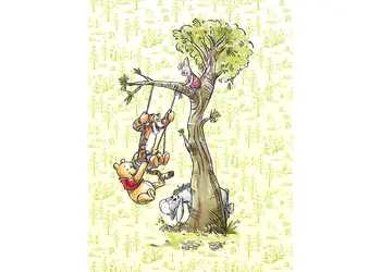 fototapet copii disney ursuletu winnie in leagan