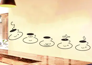 set 5 stickere cesti cafea maro