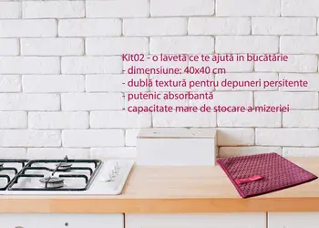 laveta microfibra folina cleaning pentru bucatarie 40 40 cm