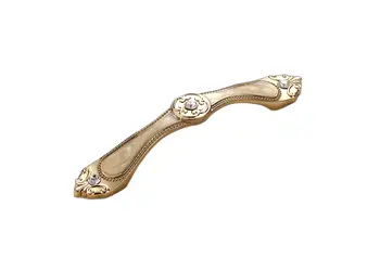 maner mobila auriu cu cristale 128 mm