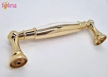 maner mobila metalic auriu cu model argintiu 96 cm