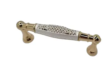 maner mobila metalic auriu cu model argintiu 128 cm