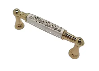 maner mobila metalic auriu cu model argintiu 96 cm