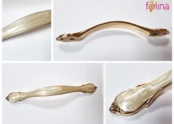 maner mobila metalic auriu ivoire sidefat