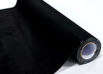 material autoadeziv imitatie piele intoarsa neagra 100 cm latime 7