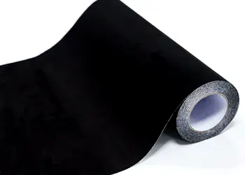 material autoadeziv imitatie piele intoarsa neagra