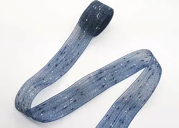 panglica decorativa folina albastru transparent 4 cm 10 metri