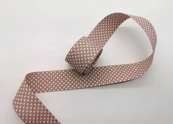 panglica decorativa folina bej capucino cu buline