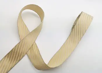 panglica textila decorativa folina dungi orizontale bej 4 cm 10 metri