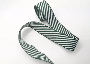 panglica textila decorativa folina dungi orizontale verzi 4 cm 10 metri