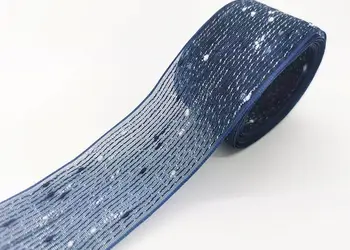 panglica decorativa folina albastru transparent 4 cm 10 metri