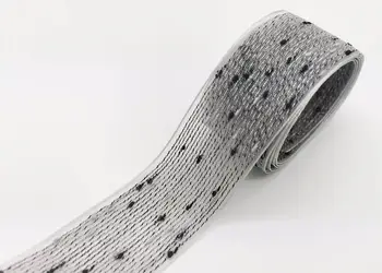 panglica decorativa folina gri transparent 4 cm 10 metri