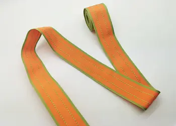 panglica decorativa folina material textil portocalie 4 cm 10 metri