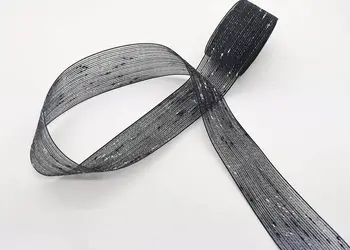 panglica decorativa folina negru transparent 4 cm 10 metri