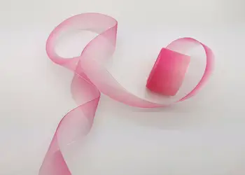 panglica organza roz in degrade 4 cm