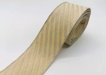 panglica textila decorativa folina dungi orizontale bej 4 cm 10 metri