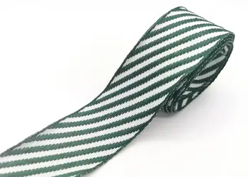 panglica textila decorativa folina dungi orizontale verzi 4 cm 10 metri